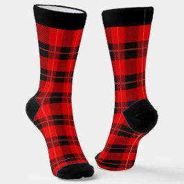 Calcetines Navidades rojos y blancos trenzan el patrón Socks
