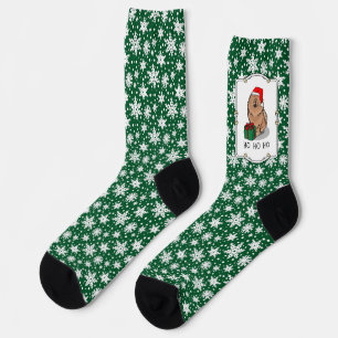 Calcetines Navidades Santa Chow Chow Dog (canela) Cute