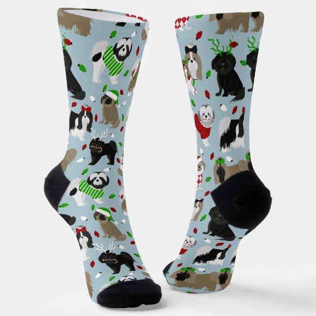 Calcetines Navidades Shih Tzu Perro Socs (Angular)