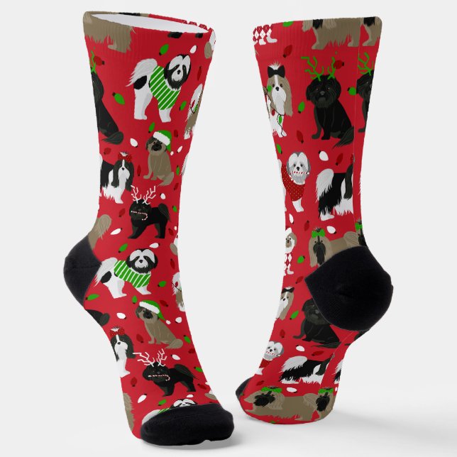Calcetines Navidades Shih Tzu Perro Socs (Angular)