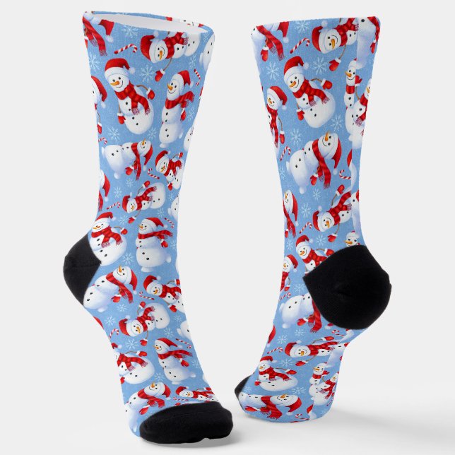 Calcetines Navidades Snowmen, Candycanes y Snowflakes (Angular)