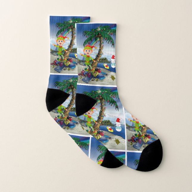 Calcetines Navidades Socks, Beach Bum Santa (Par)
