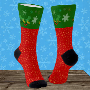 Calcetines Navidades Socks, Ho Ho Ho Ho Ho, Santa, copos de n
