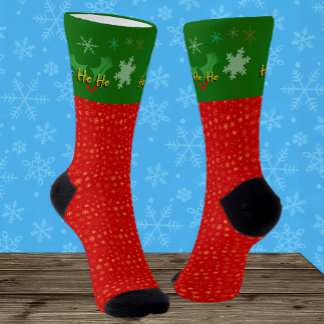 Calcetines Navidades Socks, Ho Ho Ho Ho Ho, Santa, copos de n