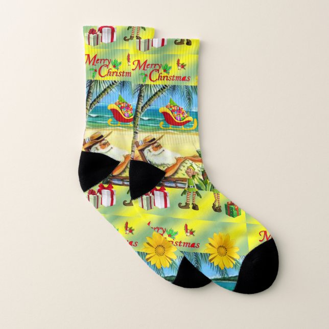 Calcetines Navidades Socks, Summer Beach Santa (Par)