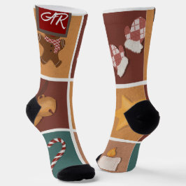 Calcetines Navidades vacaciones regalos simples y elegantes M