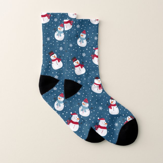 CALCETINES NAVIDADES WINTER SNOWMAN PERSONALIZABLE MONOGRAM (Par)