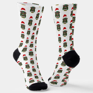 Calcetines Navideños de Búho Lindos Cuadros Festiv