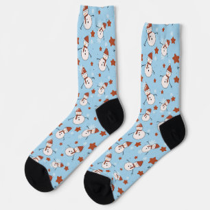 Calcetines Navideños de Muñeco de Nieve Festivos