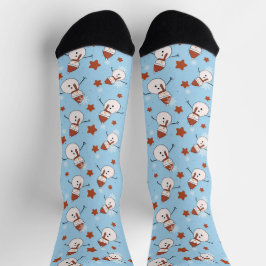 Calcetines Navideños de Muñeco de Nieve Festivos