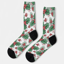 Calcetines Navideños Festivos en Blanco – Alegría 