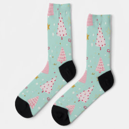 Calcetines Navideños Suaves de Colores Pastel