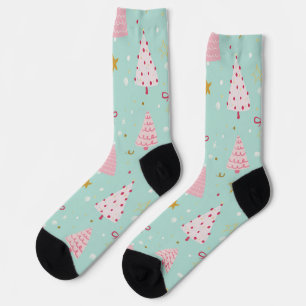 Calcetines Navideños Suaves de Colores Pastel