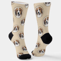 Nederlandse Kooikerhondje Pintura de arte de perro