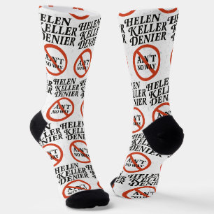 Calcetines Negador de Helen Keller No Hay Manera Meme Vintage