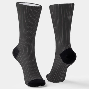 Calcetines Negro con rayas rosadas