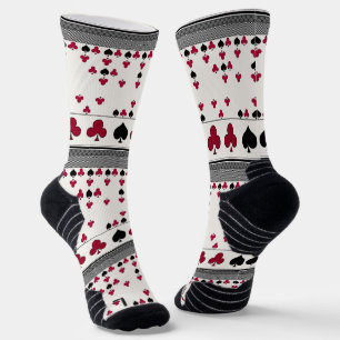 Calcetines negro y rojo, patrón de moda