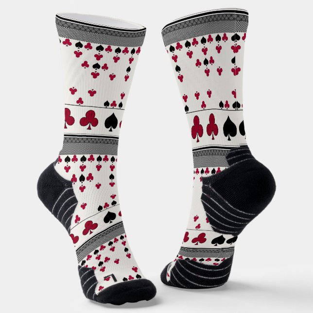 Calcetines negro y rojo, patrón de moda (Angular)