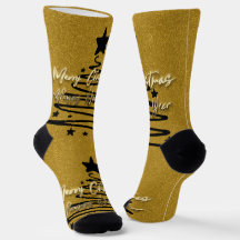Calcetines negros dorados