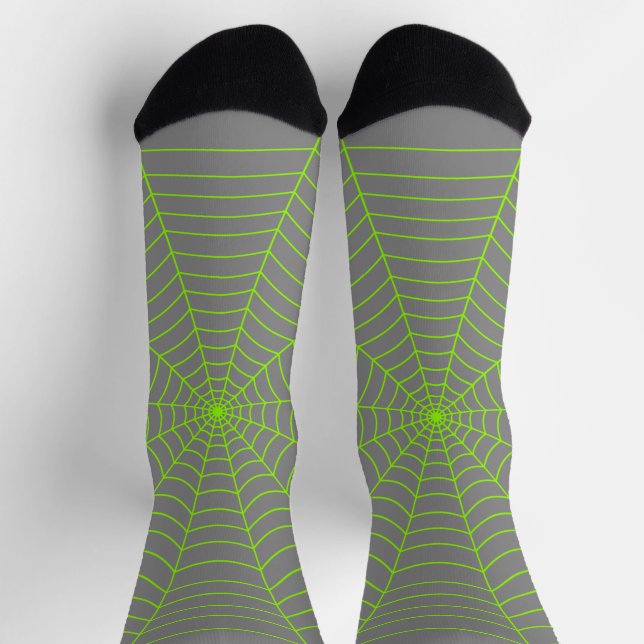 Calcetines Nenilla gris verde neonesa Halloween (Arriba)