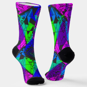 Calcetines Neon abstracto.