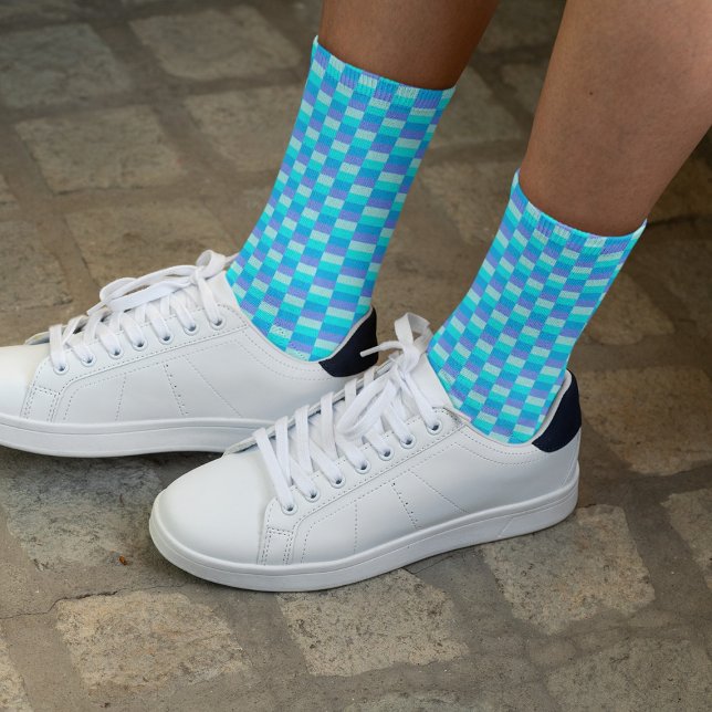 Calcetines Neon Blue Color Pattern (Subido por el creador)