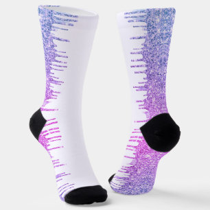 Calcetines Neón morado desliza estribos blancos