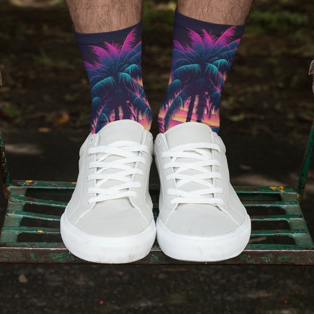 Calcetines Neon Palm Trees (Subido por el creador)