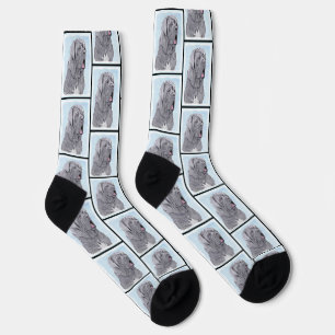 Calcetines Neopolita Mastiff Pintura Gris Original Perro Arte