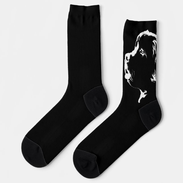 Calcetines Newfoundland Socks Puppy Dog Socks Customize (Izquierda)