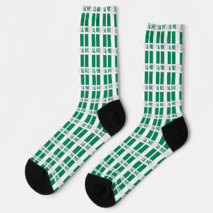 Calcetines Nigeria y bandera de Nigeria en mosaico