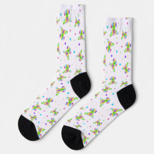 Calcetines niños arcoíris perro cachorro lunares brillantes c