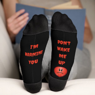 Calcetines No me despierte con la cara enojada