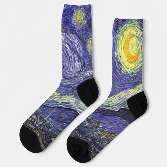 Calcetines Noche estrellada de Vincent van Gogh (Izquierda)