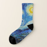 Calcetines Noche Van Gogh Starry. Arte vintage impresionista<br><div class="desc">Calcetines de Van Gogh "La Noche estrellada".</div>