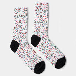 Calcetines Nombre, 250 Años Bicicletas Flores Estrellas Globo