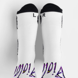 Calcetines Nombre de violeta floral, zócalos de la tripulació