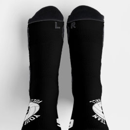 Calcetines Nombre del equipo de voleibol personalizado y núme