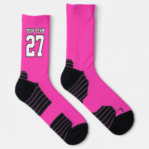 Calcetines Nombre del equipo deportivo número baloncesto blan