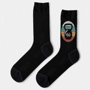 Calcetines Nombre del monograma del personalizado del timbre 