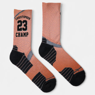 Calcetines Nombre Número Campeón Baloncesto Naranja