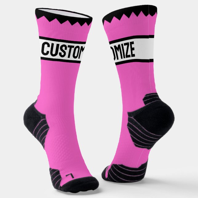 Calcetines Nombre o texto personalizado rosa lindo personaliz (Angular)