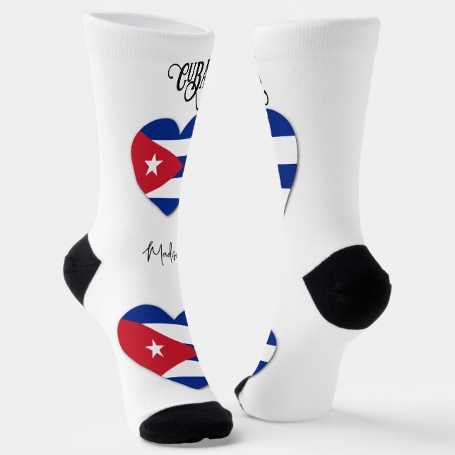 Calcetines Nombre personalizado Cuba Amor (Angular)