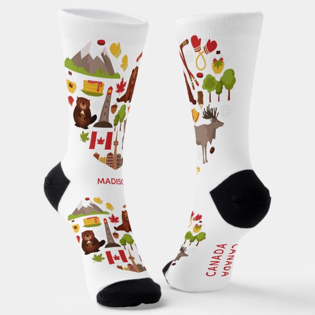 Calcetines Nombre personalizado de American Love (Angular)