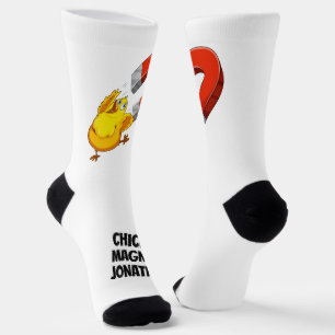 Calcetines Nombre personalizado de Chick Magnet