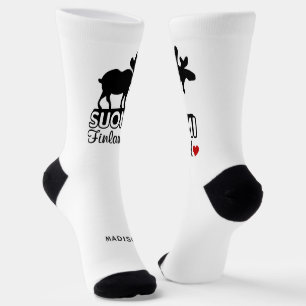 Calcetines Nombre personalizado de Finlandia Moose