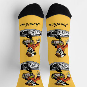 Calcetines Nombre personalizado de Zombie Skater