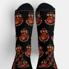 Calcetines Nombre personalizado del baloncesto papá padre día