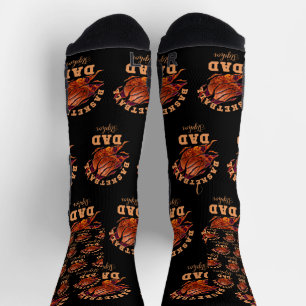 Calcetines Nombre personalizado del baloncesto papá padre día