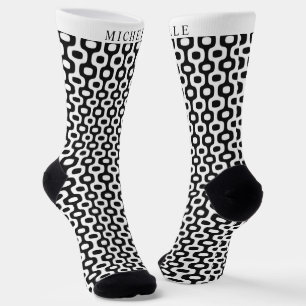 Calcetines Nombre Personalizado Geométrico De Ipanema Blanco